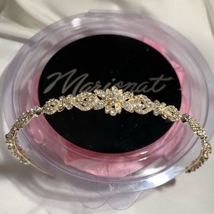 Gold Rhinestone Headband by Marionat.